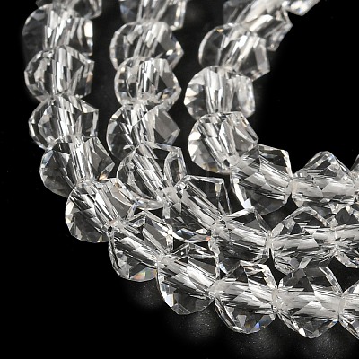 Electroplate Glass Beads Strands GLAA-Q105-04Z-1