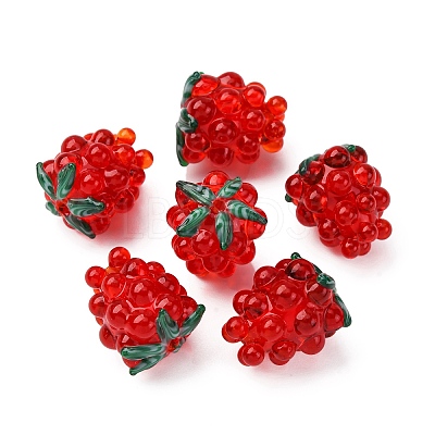 Handmade Lampwork Beads X-LAMP-WH0012-02E-1