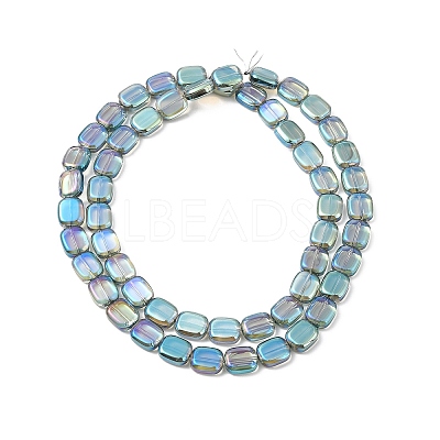 Transparent Electroplate Glass Bead Strands EGLA-P049-02A-FR05-1