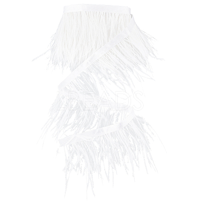 2 Yards Fashion Ostrich Feather Cloth Strand Costume Accessories FIND-GF0003-42B-1
