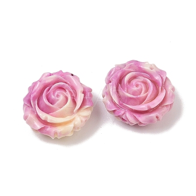 Synthetic Shell Dyed Carved Beads SHEL-U001-06-1