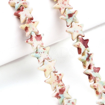 Spray Painted Synthetic Turquoise Beads Strands UNKW-T001-11K-01-1