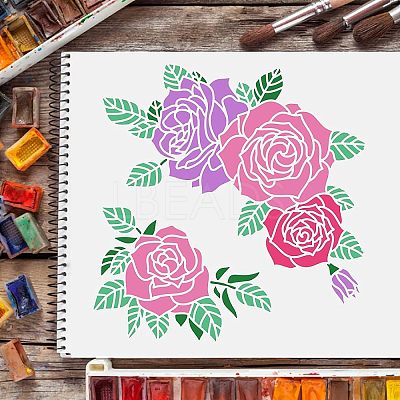 Plastic Reusable Drawing Painting Stencils Templates DIY-WH0172-389-1