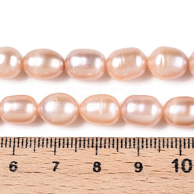 Natural Cultured Freshwater Pearl Beads Strands PEAR-Q003-7mm-03-1
