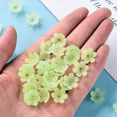 Frosted Acrylic Bead Caps MACR-S371-07A-728-1