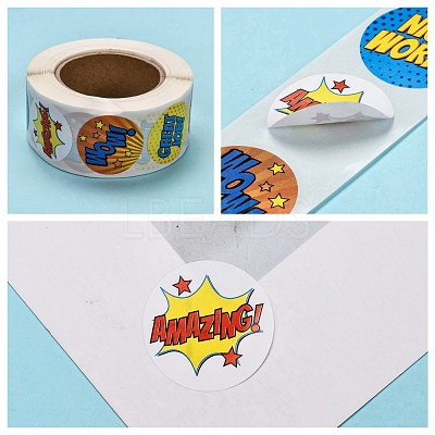 Self-Adhesive Kraft Paper Gift Tag Stickers DIY-G013-A23-1