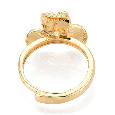 Flower Brass Cup Peg Ring Settings KK-N274-03G-1