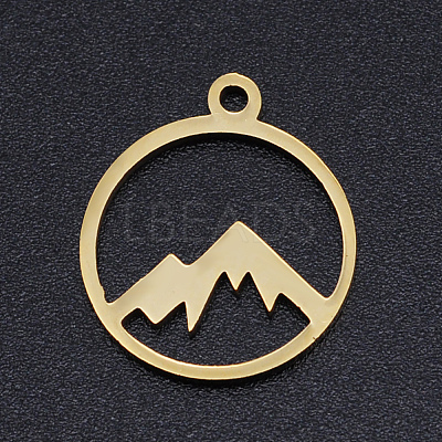 Ion Plating(IP) 201 Stainless Steel Pendants STAS-S105-T901-3-1