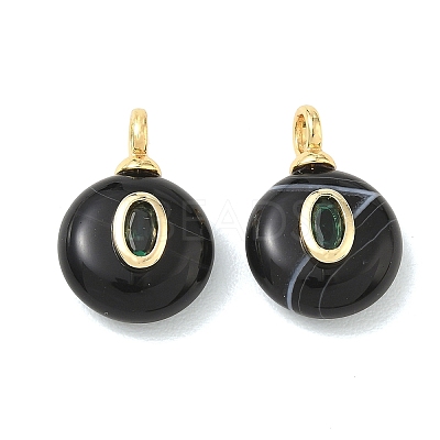 Natural Black Banded Agate(Dyed & Heated) Pendants GG-CBA42CA-03G-1