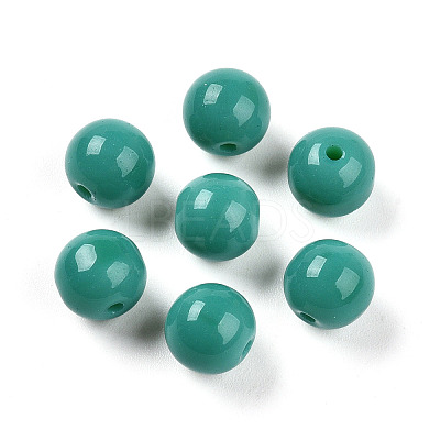 Opaque Solid Color Glass Beads GLAA-N007-8mm-A09-1