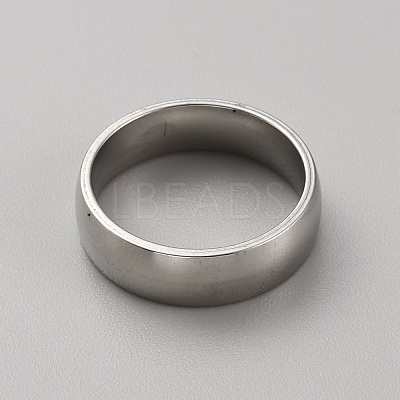 201 Stainless Steel Simple Plain Band Ring for Men Women RJEW-WH0015-01C-1