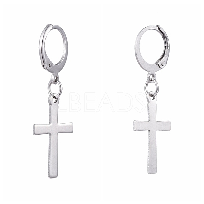 Tarnish Resistant 304 Stainless Steel Leverback Earrings EJEW-JE04185-01-1