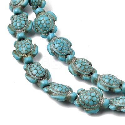 Synthetic Turquoise Beads Strands G-E456-35D-8x10mm-1