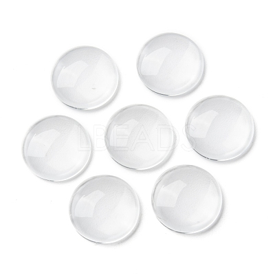Transparent Glass Cabochons GGLA-R026-16mm-1