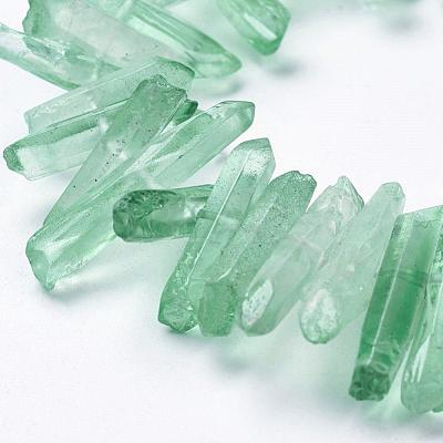 Natural Quartz Crystal Points Beads Strands G-K181-B02-1