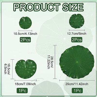 Artificial EVA Foam Lotus Leaf AJEW-SP0003-26D-1