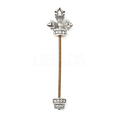 Brass Screw Peg Bails KK-NH0008-02AS-1