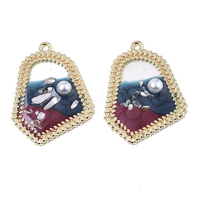 Epoxy Resin Pendants RESI-S381-08B-1