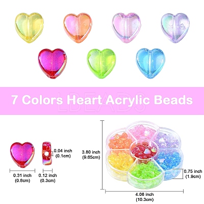 7 Colors Transparent Acrylic Beads OACR-YW0001-95-1