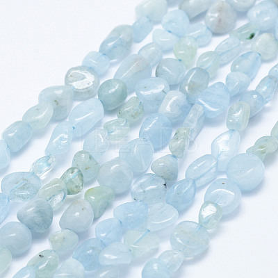Natural Aquamarine Beads Strands G-K203-46-1