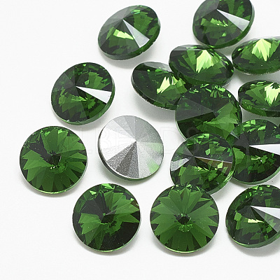 Pointed Back Glass Rhinestone Cabochons RGLA-T086-8mm-20-1