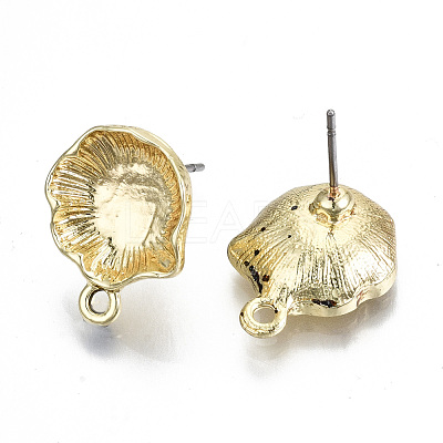 Rack Plating Alloy Stud Earring Findings PALLOY-N155-60-NR-1