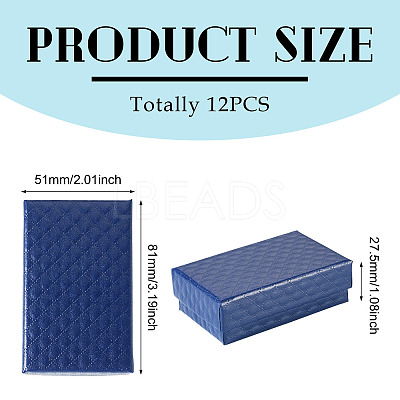 Rhombus Textured Cardboard Gift Storage Boxes LS-CON-TAC0010-03C-02-1