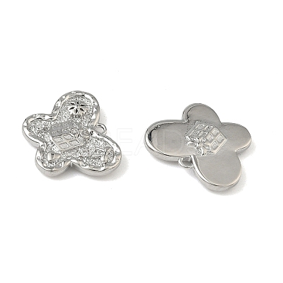 Christmas Brass Micro Pave Clear Cubic Zirconia Pendants KK-A280-03F-P-1