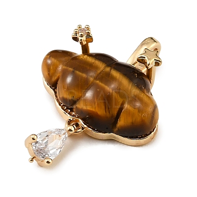 Natural Tiger Eye Carved Pendants GG-CBA5963-03F-1