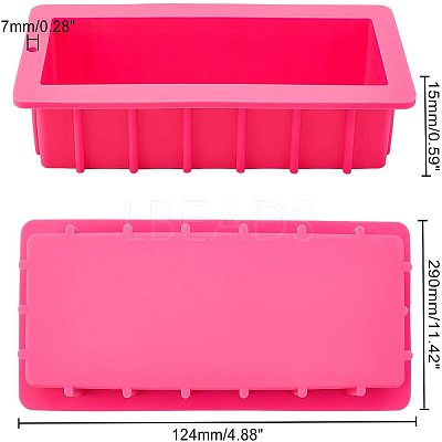 Rectangle Soap Silicone Molds DIY-WH0183-48-1