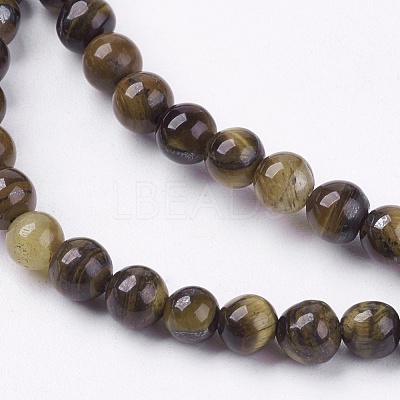 Natural Tiger Eye Round Bead Strands X-G-R200-4mm-1