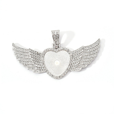 Alloy Pendant Cabochon Settings X-PALLOY-S107-002P-RS-1