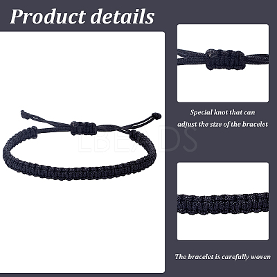 12Pcs Nylon Braided Cord Bracelets Set BJEW-AN0001-58-1