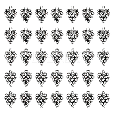 100Pcs Grape Tibetan Style Alloy Pendants TIBEP-SC0002-47-1