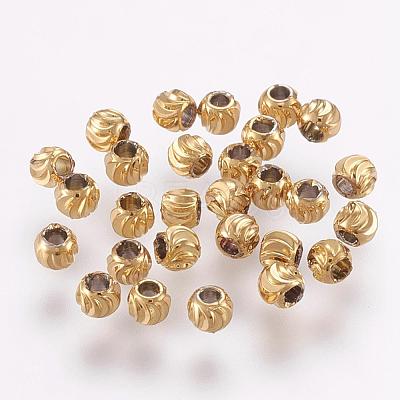 Brass Spacer Beads KK-G312-01G-3mm-G-1