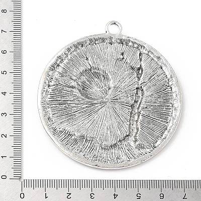 Tibetan Style Alloy Big Pendants TIBEP-F077-01B-1
