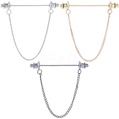 Zinc Alloy Hanging Chain Brooches FIND-GF0006-87D-1