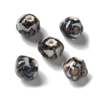 Vintage Porcelain Pumpkin Beads PORC-L080-A14-1