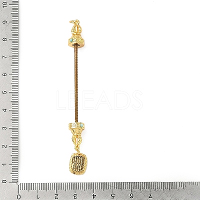 Brass Screw Peg Bails KK-NH0008-03AG-1