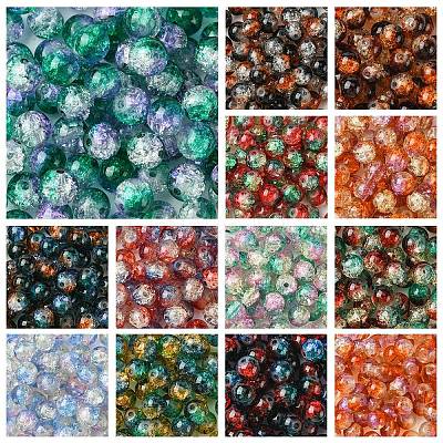 100Pcs Crackle Glass Beads CCG-YW0001-19A-01-1
