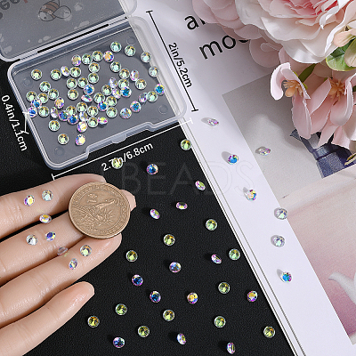 100Pcs Cubic Zirconia Pointed Back Cabochons ZIRC-BBC0002-39-1
