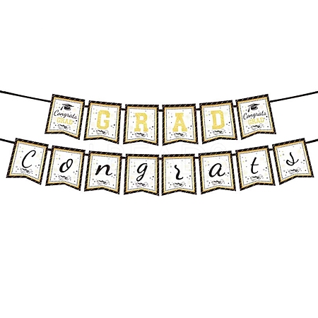 Word Congrats Grad Paper Hanging Flag Banner TH-FZC1645-01-1