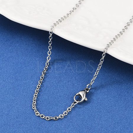 Tarnish Resistant 304 Stainless Steel Cable Chain Necklace Making STAS-P045-05P-1