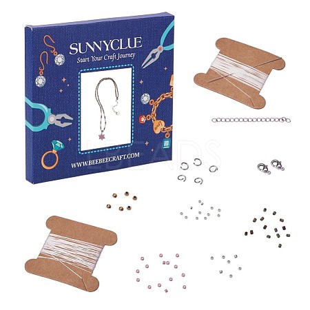 SUNNYCLUE Seed Beads DIY Necklaces Sets DIY-SC0005-07A-1