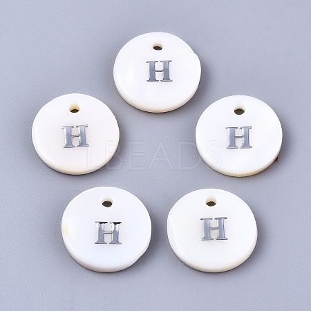 Natural Freshwater Shell Pendants X-SHEL-Q018-01A-H-P-1