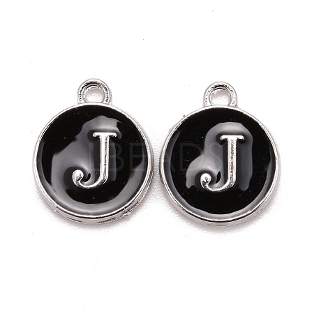 Platinum Plated Alloy Charms X-ENAM-S118-02J-P-1