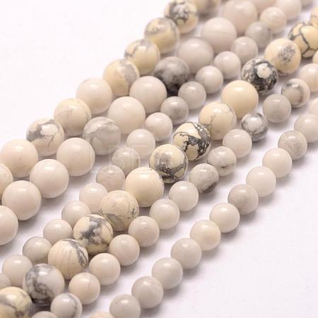 Natural Howlite Beads Strands G-E380-08-6mm-1