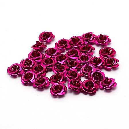 Aluminum Flower Beads FALUM-WH0001-01C-1