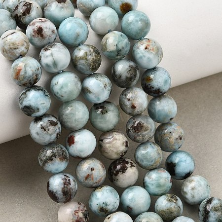 Natural Larimar Beads Strands GG-CBA19D6-A01-8mm-1