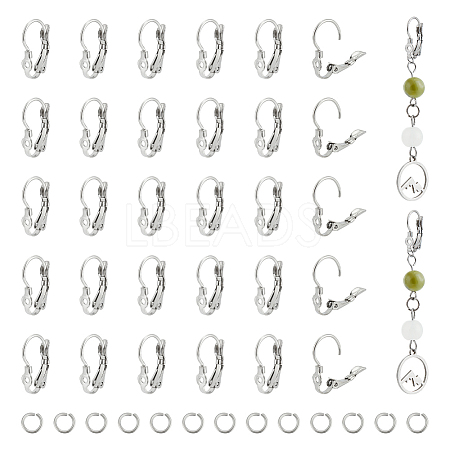 Unicraftale 40Pcs 304 Stainless Steel Leverback Earring Findings STAS-UN0052-48-1